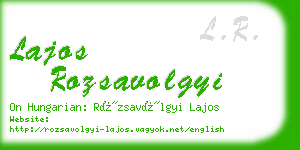 lajos rozsavolgyi business card